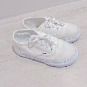 Vans toddler authentic white sneakers 8